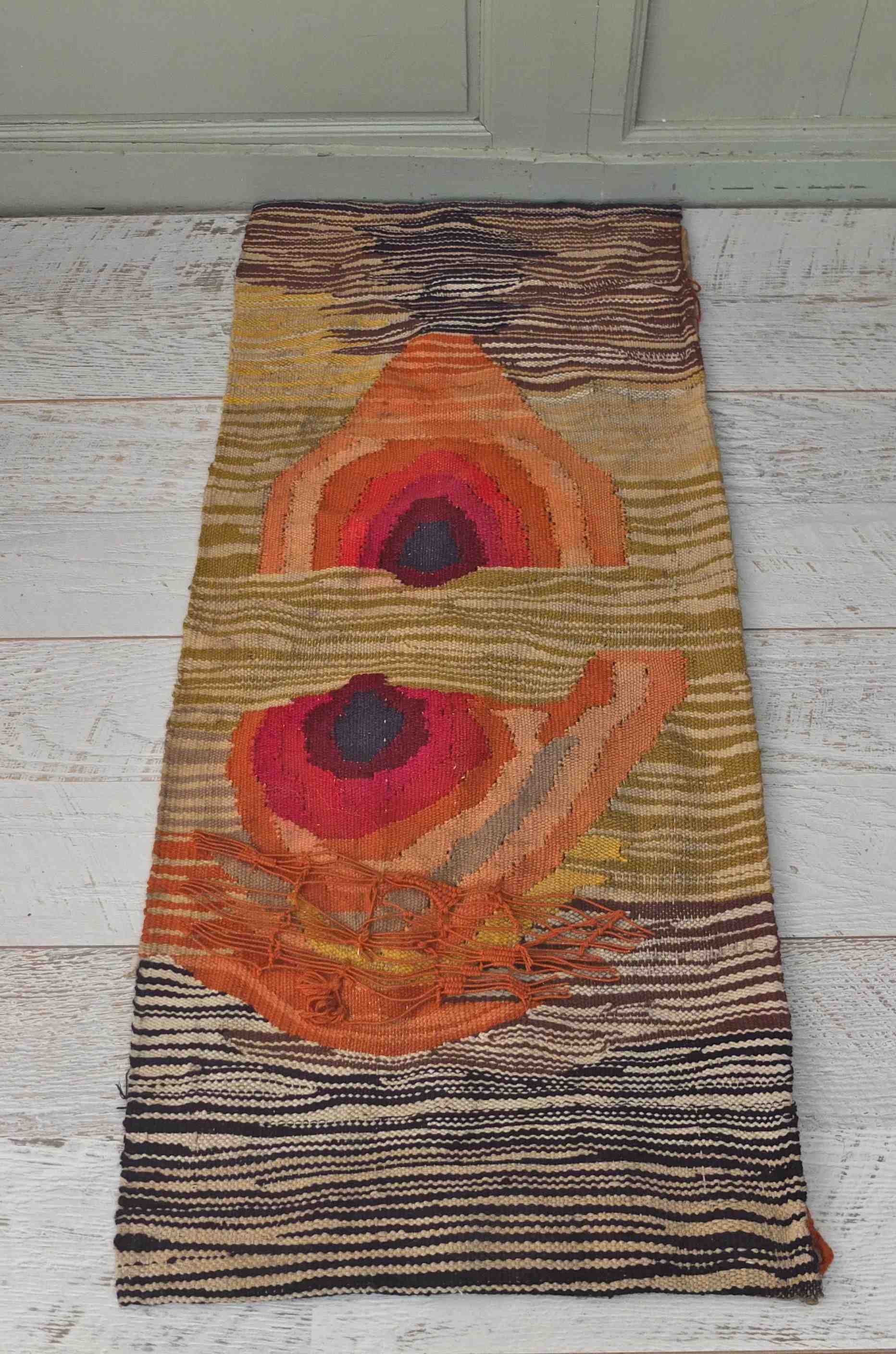 Slavia Vintage tapis mural artisanal vintage des années 70 folk modèle "Joan"