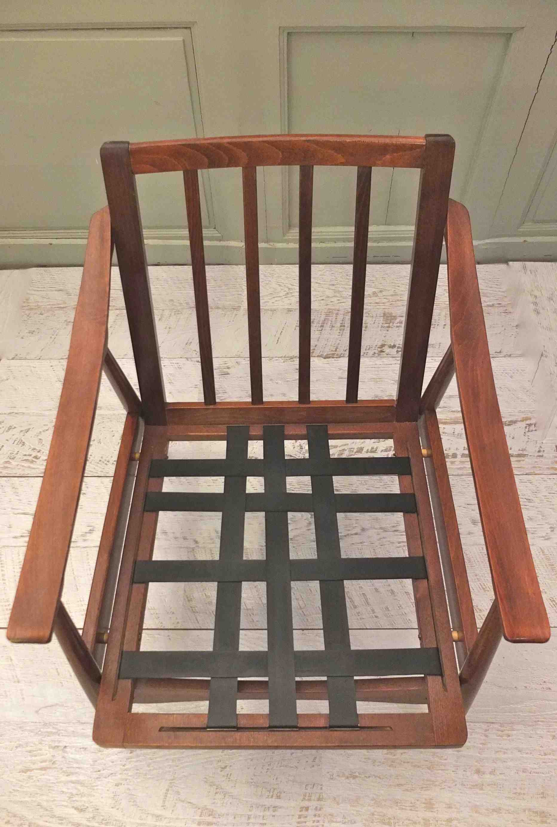 fauteuil scandinave vintage "Gotland" annnes 50 slavia vintage 10