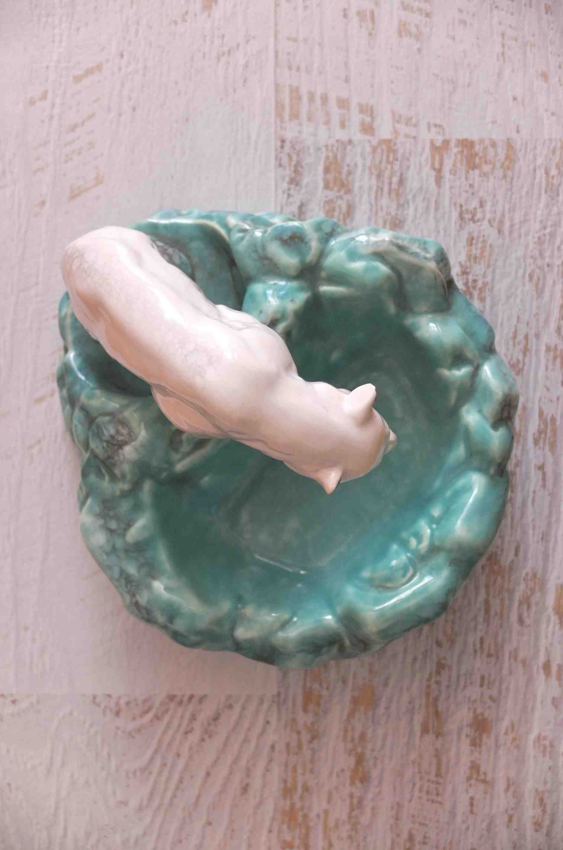Slavia Vintage vide-poche en ceramique des annees 60 "Eskimo"