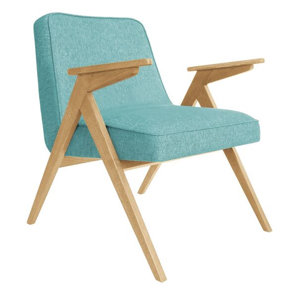 fauteuil bunny _ 366 concept _ fauteuil pieds compas_loft turquoise_ slavia vintage