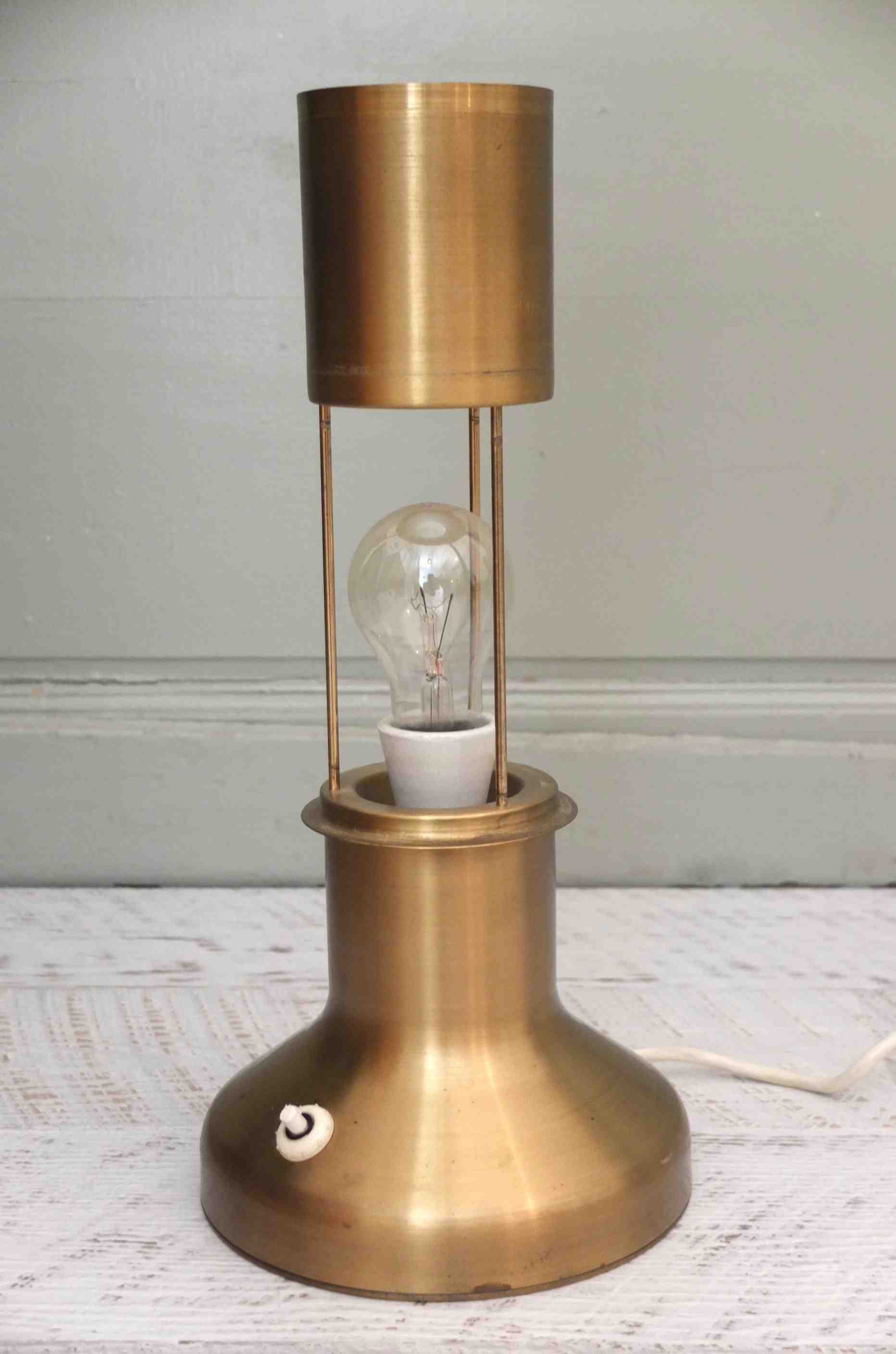 Slavia Vintage lampe doree des années 70 "Hotel Praha" 1