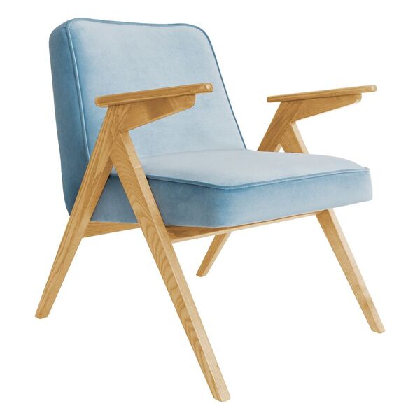 fauteuil bunny _ 366 concept_ fauteuil pieds compas_ velvet _velours bleu ciel _slavia vintage 2